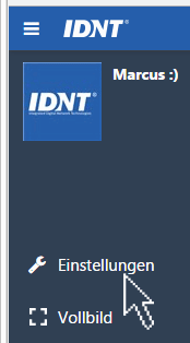 Benutzereinstellungen aufrufen