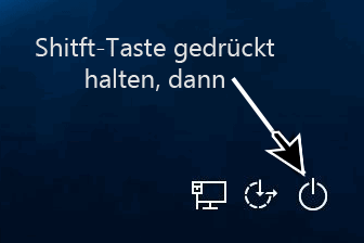 Windows 10 von Anmeldeseite Zurücksetzen